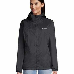 NWT Columbia Women's Arcadia II Hooded Rain Jacket - Black